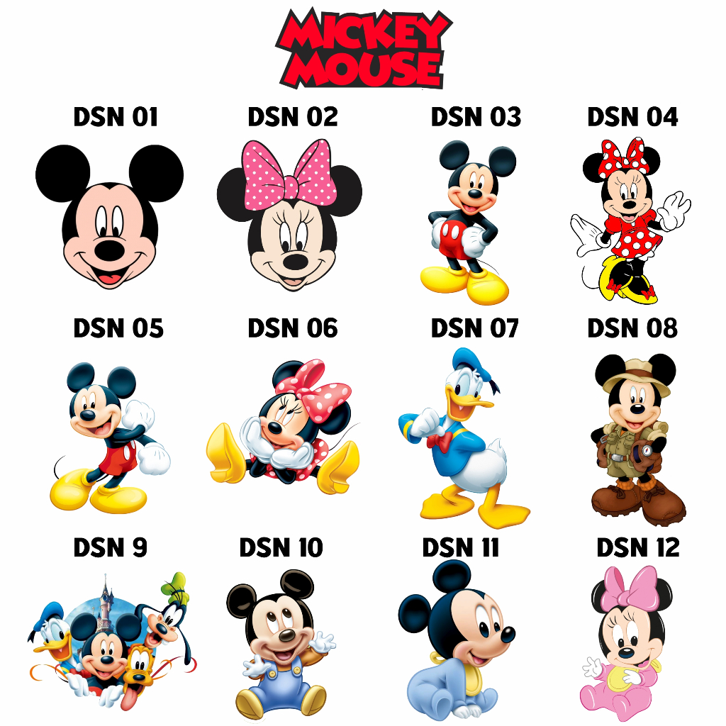 Mickey MOUSE STICKERS DTF IRON SCREEN PRINTING STICKERS | Shopee Malaysia