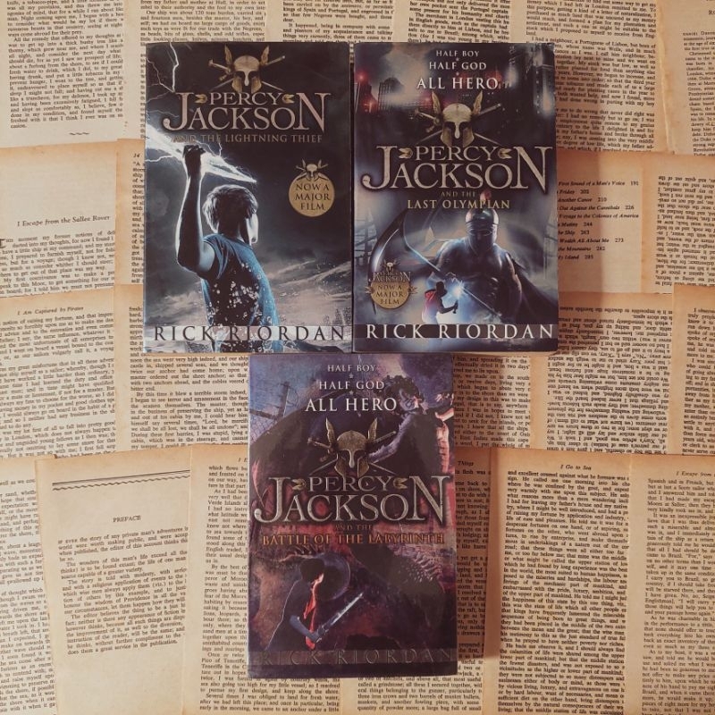 Preloved BOOK - Novel Percy Jackson and The Lightning Thief Series 1 2 ...