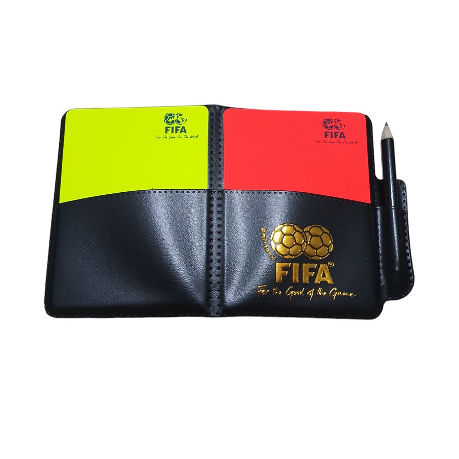 MERAH FIFA STANDARD RED AND YELLOW REFEREE CARD FREE PSSI PENCIL ...