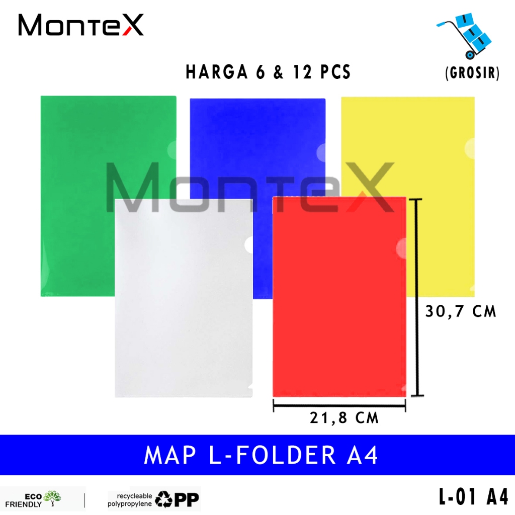 Montex MAP L FOLDER A4 MAP PLASTIC A4 / L-01 A4 WHOLESALE (PRICE 6 & 12 ...