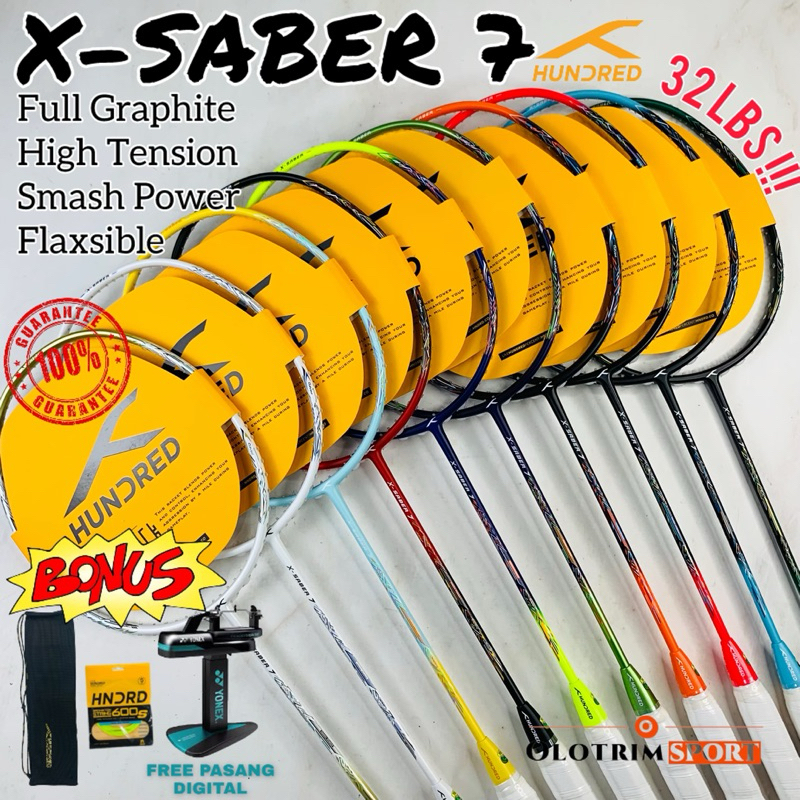 ORIGINAL HUNDRED X-Saber 7 X Saber Badminton Racket | Shopee Malaysia