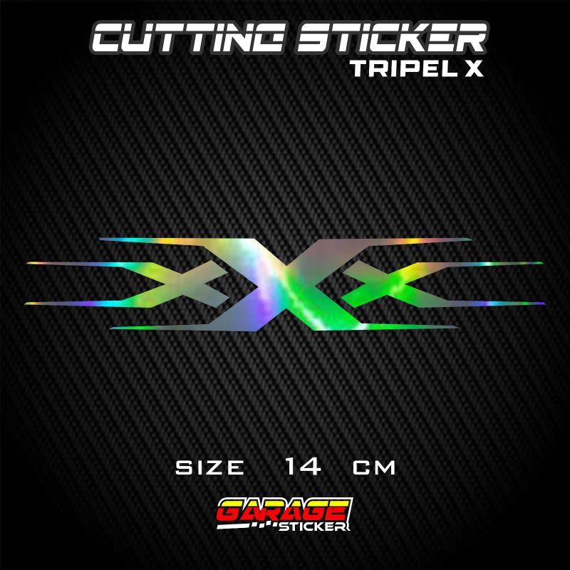 Triple x cutting sticker 14 cm sticker motor sticker motor custom ...