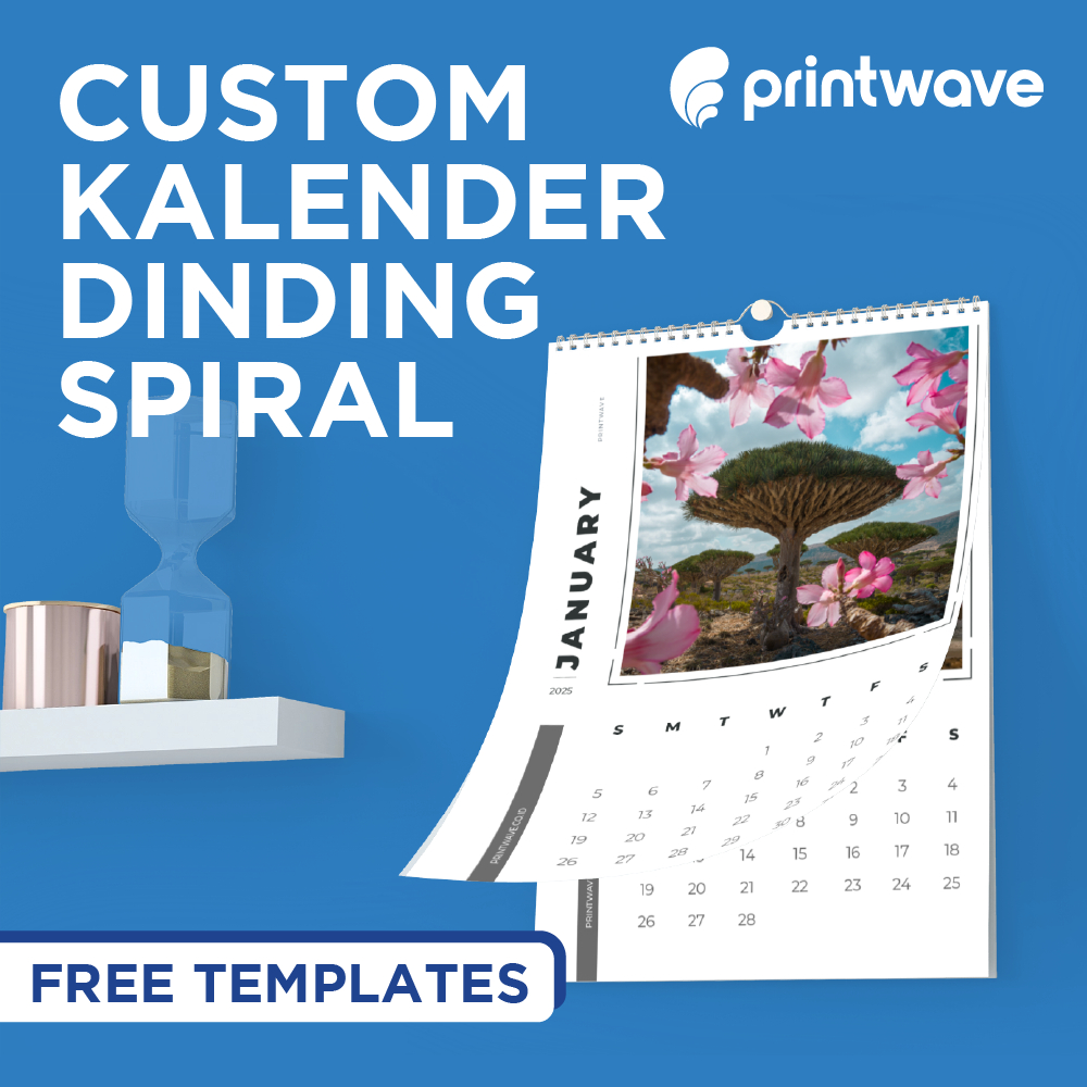 Spiral Wall Calendar 2025 Custom A3+ | 2025 Annual Hanging Calendar | 1 ...