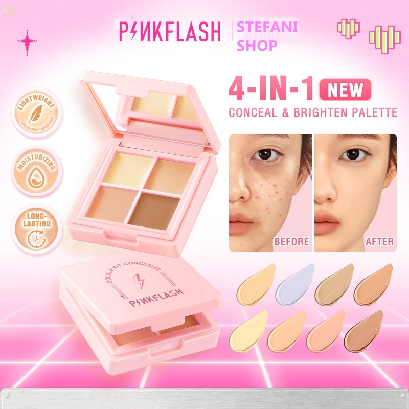 Pinkflash Double Fit Full Coverage Concealer Palette Conceal Brighten ...