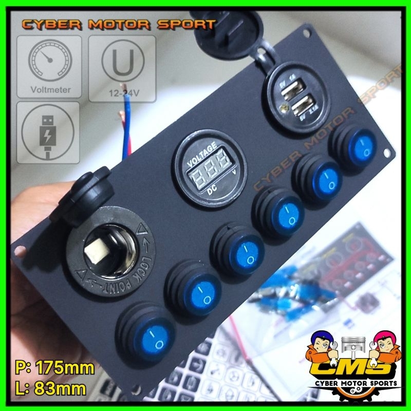 TOMBOL Universal 12v 24v car switch. LED on off switch. dashboard panel ...