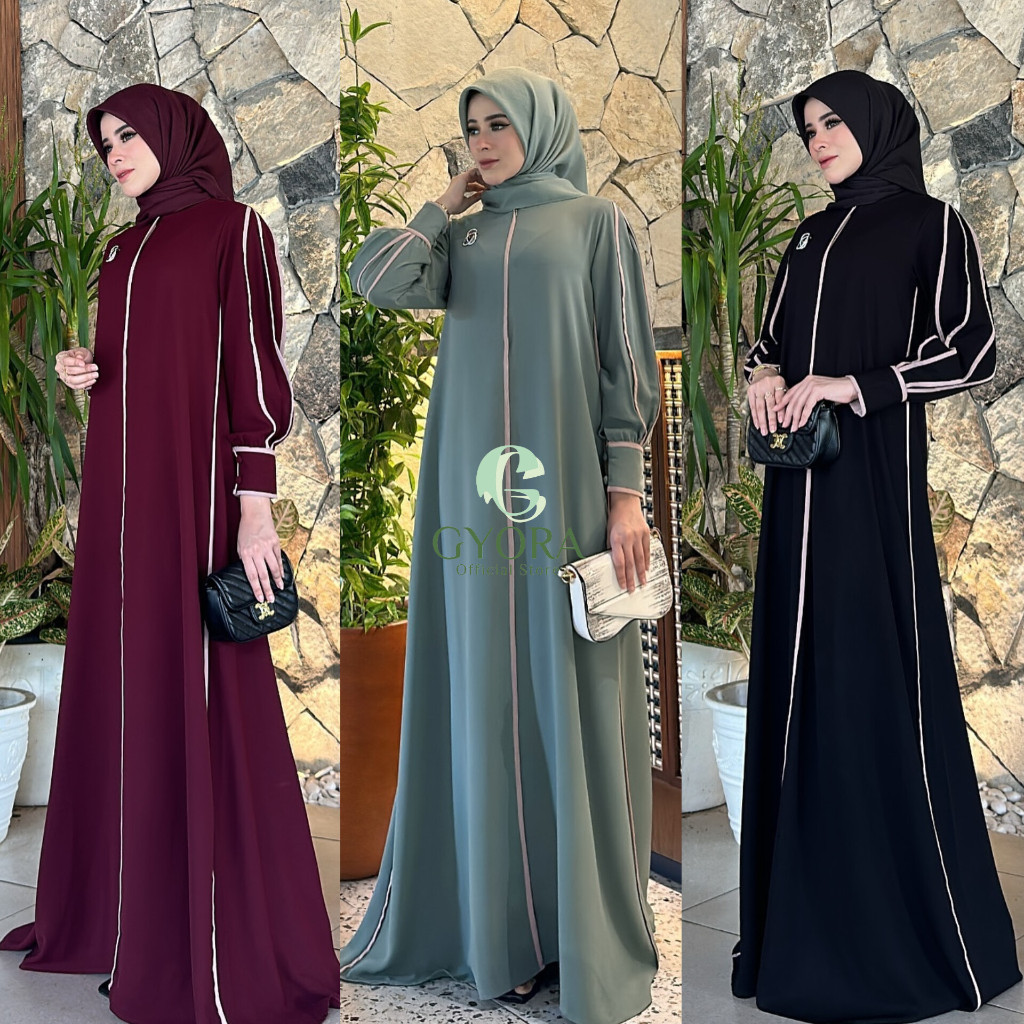 Gyora DRESS ABAYA GAMIS ARABIAN BUSUI FRIENDLY ALIYAH SERIES CERUTY ...