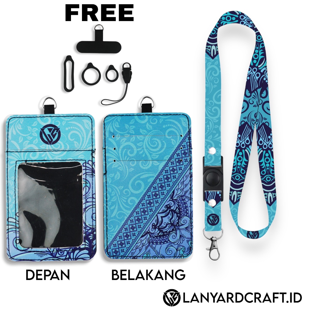 Lanyard Craft Holder ID Card Leather Printing UV Various type - Batik ...