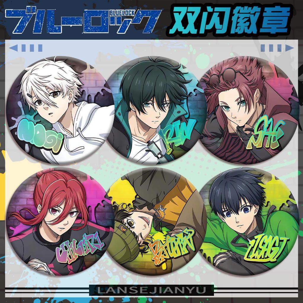 Isagi Bachira Chigiri Blue Lock Anime Brooch Pin 75mm Shopee Malaysia