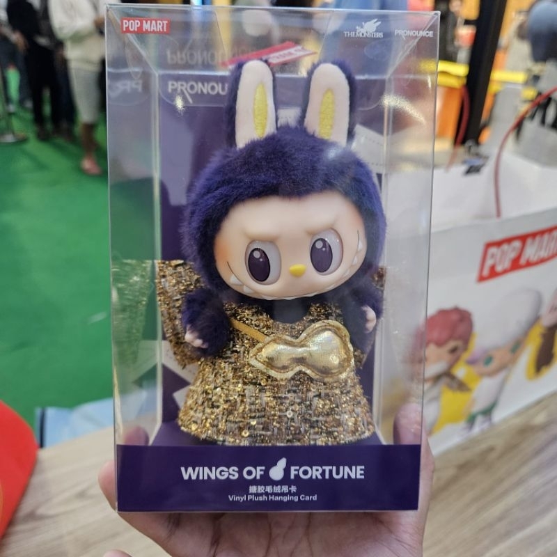 Labubu x pronounce- wings of fortune vinyl plush hanging card | Shopee ...