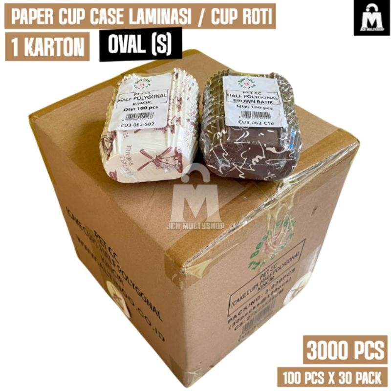 S oval laminated Paper cup case 1 carton contains 100 pcs x 30 pack ...