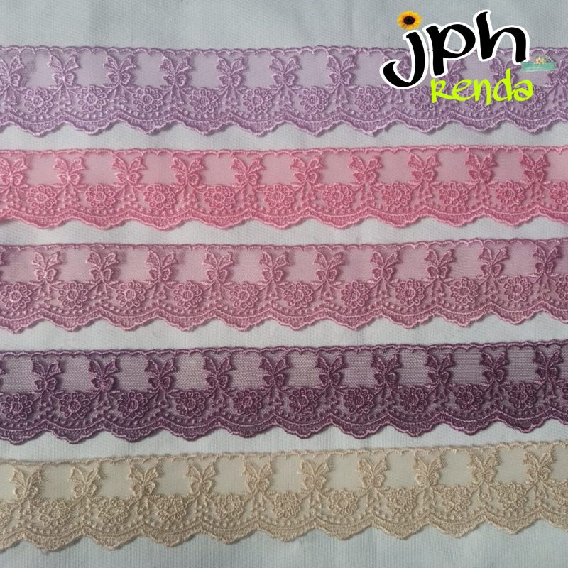 Tile lace, tulle lace, embroidered lace (per roll contains 15 yards ...