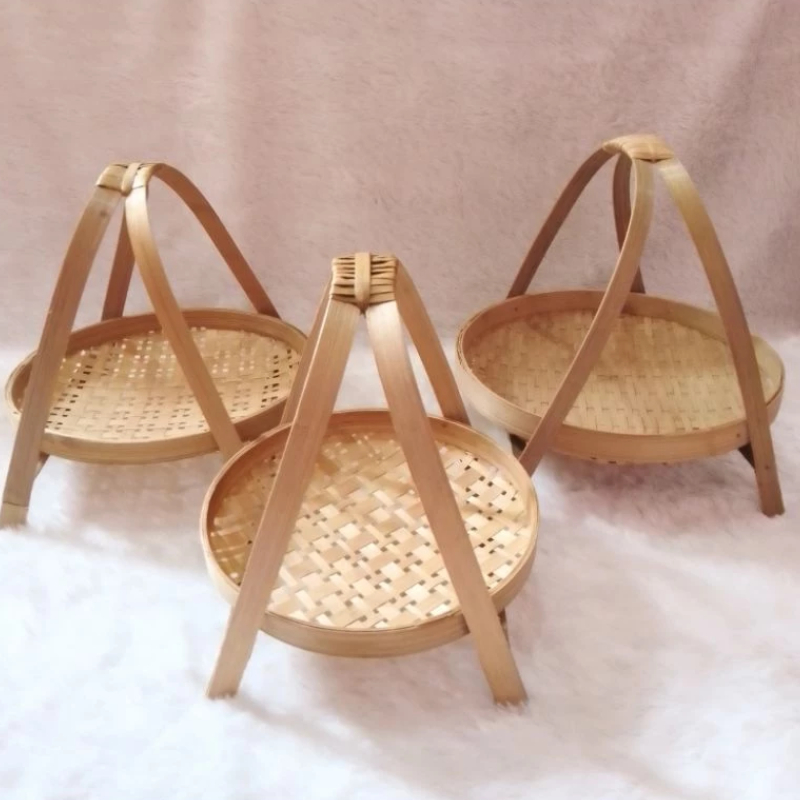 Round Bamboo Onion Rack Container Kitchen Shelf Stacking Spice Rack ...