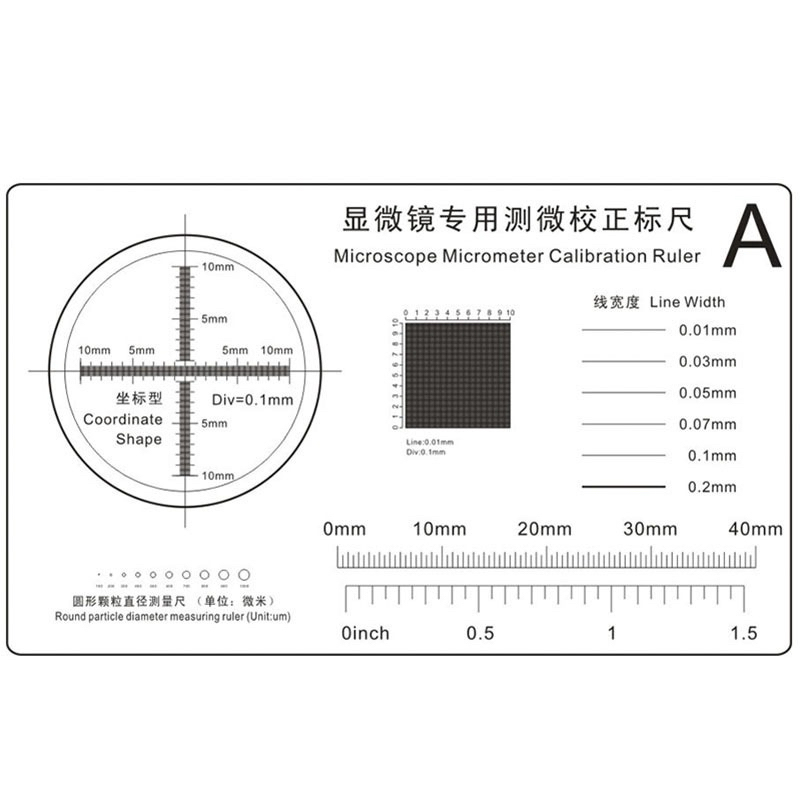 Microscope Calibration Ruler Microscope Micrometer Calibration Ruler ...