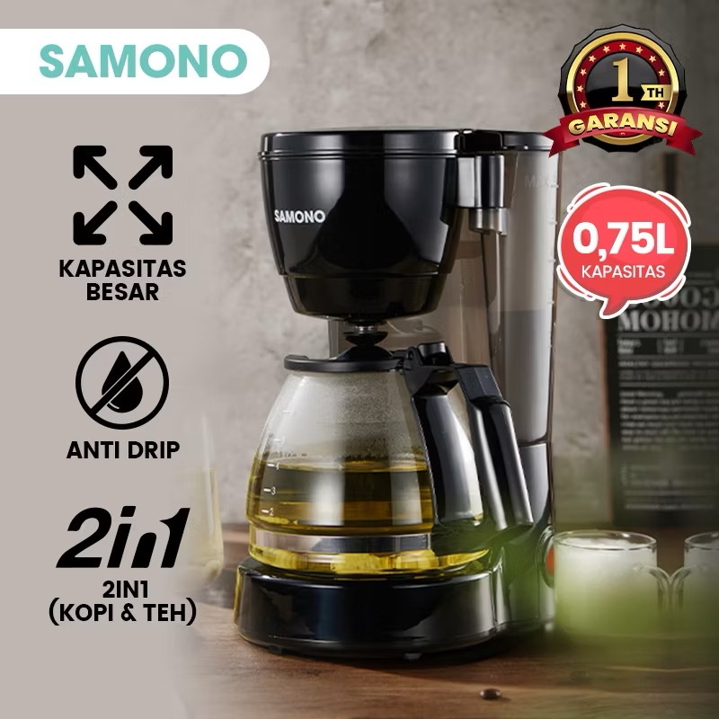 MESIN Samono Coffee Maker Multifunctional Coffee Machine 2 in 1 Leak ...