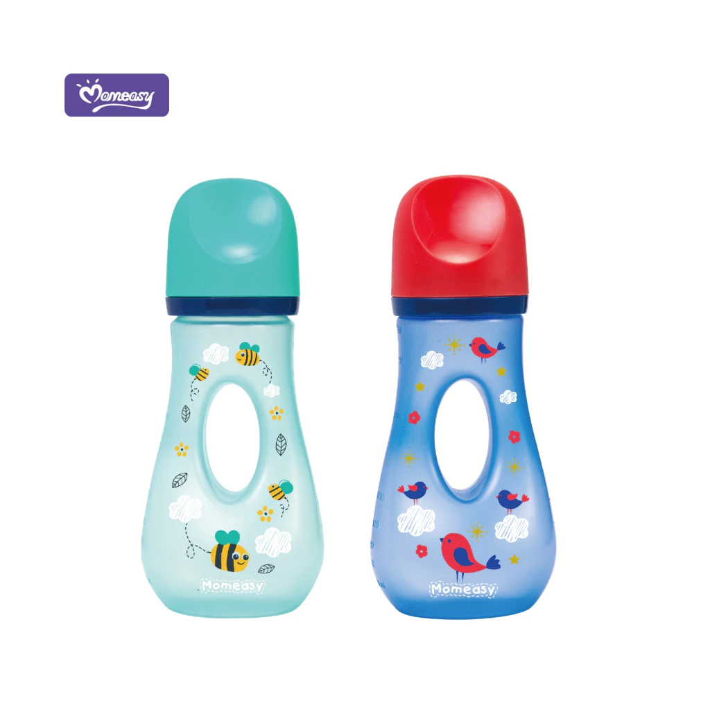 MomEasy Donut Wide Neck Nipple Baby Milk Bottle / 240ml BPA Free Baby ...