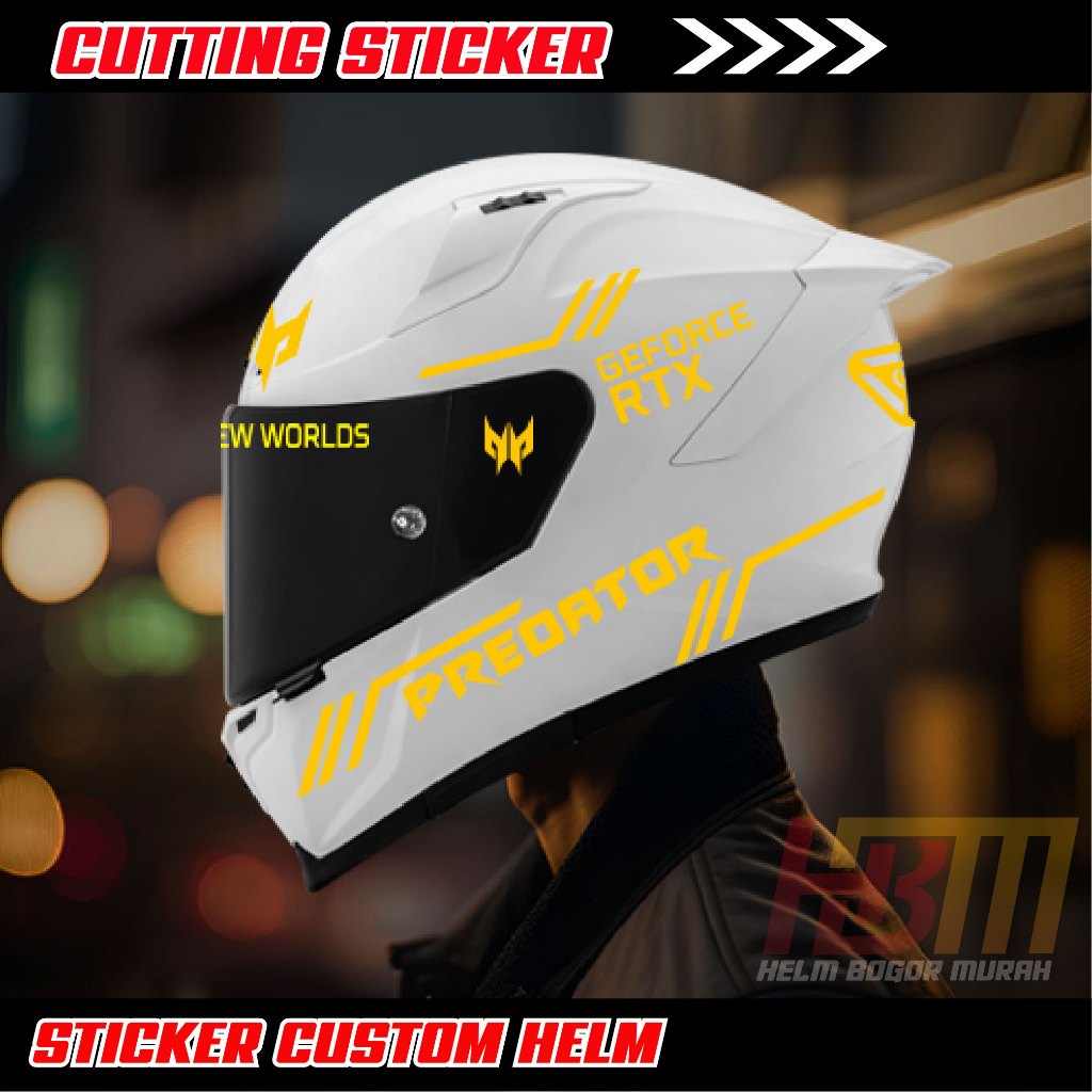 Predator Helmet Cutting Sticker/Helmet Sticker | Shopee Malaysia