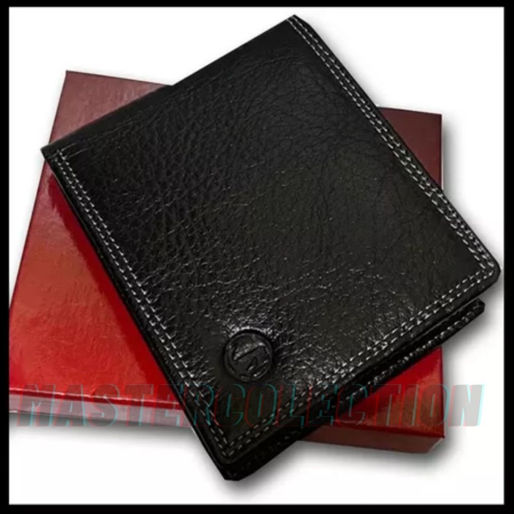 Genuine Leather Men's Wallet Genuine cowhide folding wallet standard ...
