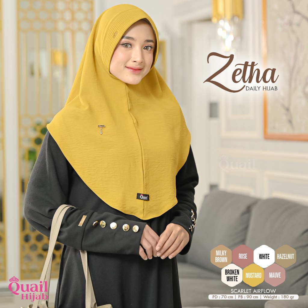 Zetha Instant Hijab Anti-Wrinkle Premium Standard Size Instant Hijab ...