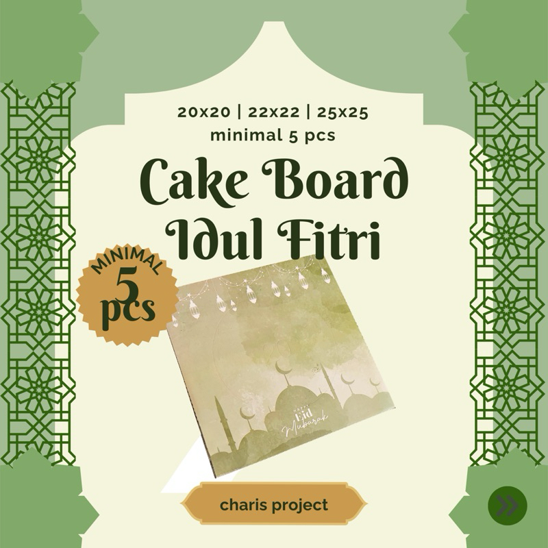MINIMAL [Minimum 5 PCS] LEBARAN 20 22 25 CM Placemat Cake Board Roti ...