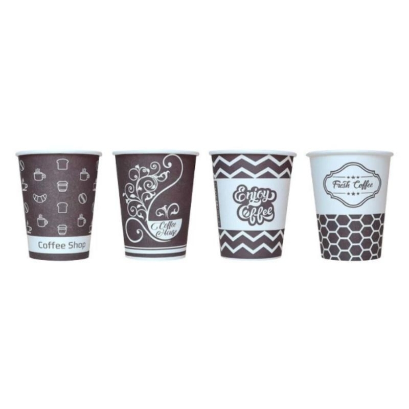 Coffee Hot Paper Cup 8 Oz Coffee Theme Hot Paper Cup Price / Box ...