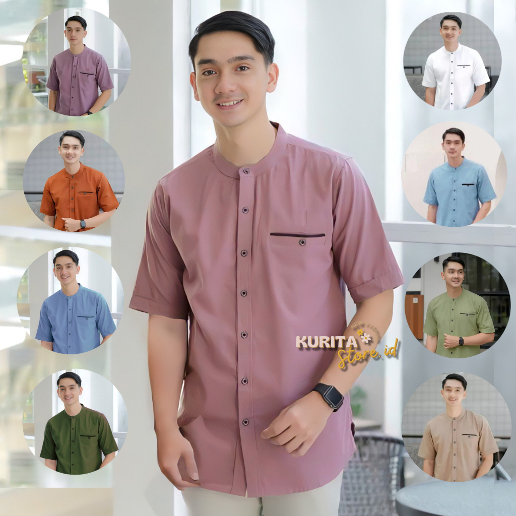 Little M Short Sleeve Kemeja Koko Casual Chambray Slub main image 0