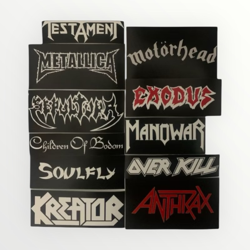 Metal Band Sticker Pack (Exodus, Motorhead, Antrax, Sepultura, Soulfly ...