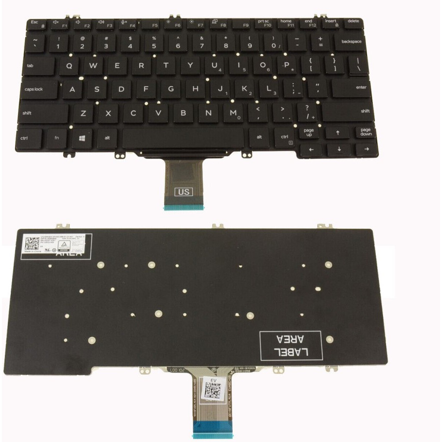 Dell Latitude 7300 5310 5300 2-in-1 Keyboard 02RDRV 02TR2K Keypad Laptop Dell Replacement LIGHT AND NO LIGHT | Malaysia - Foto 2