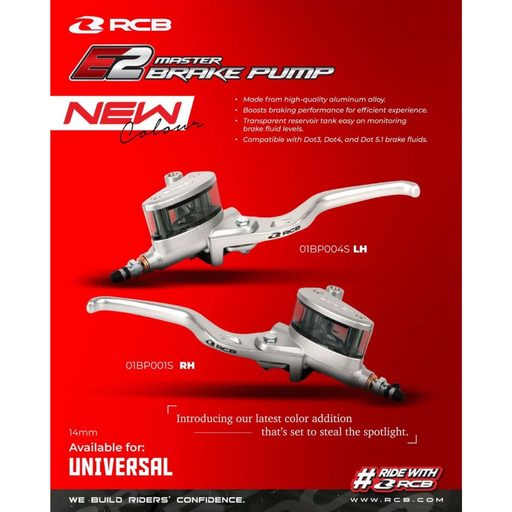 RIGHT BRAKE MASTER ORIGINAL RCB RACING BOY RADIAL E2 14MM | Shopee Malaysia