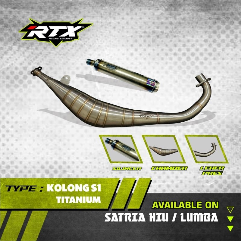 SATRIA 2 STROKE RACING EXHAUST HIU/LUMBA TYPE KOLONG BM POWER ...