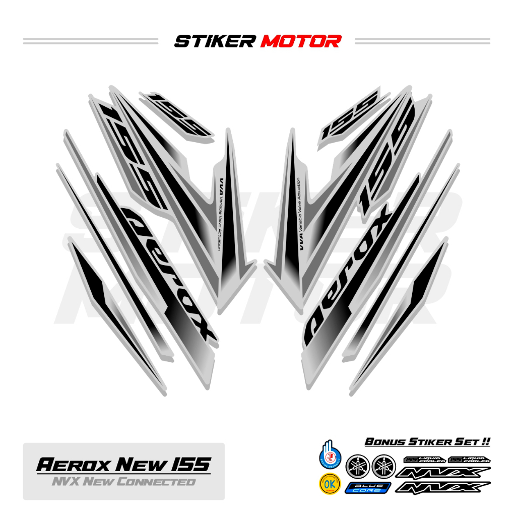 AC65 Striping Aerox 155 NVX 155 Connected Sticker Sticker 2020 2025 ...