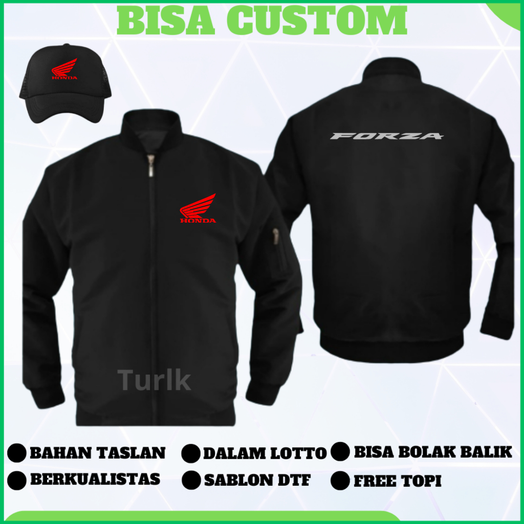 Honda Forza Jacket Custom Honda Forza Bomber Jacket | Shopee Malaysia