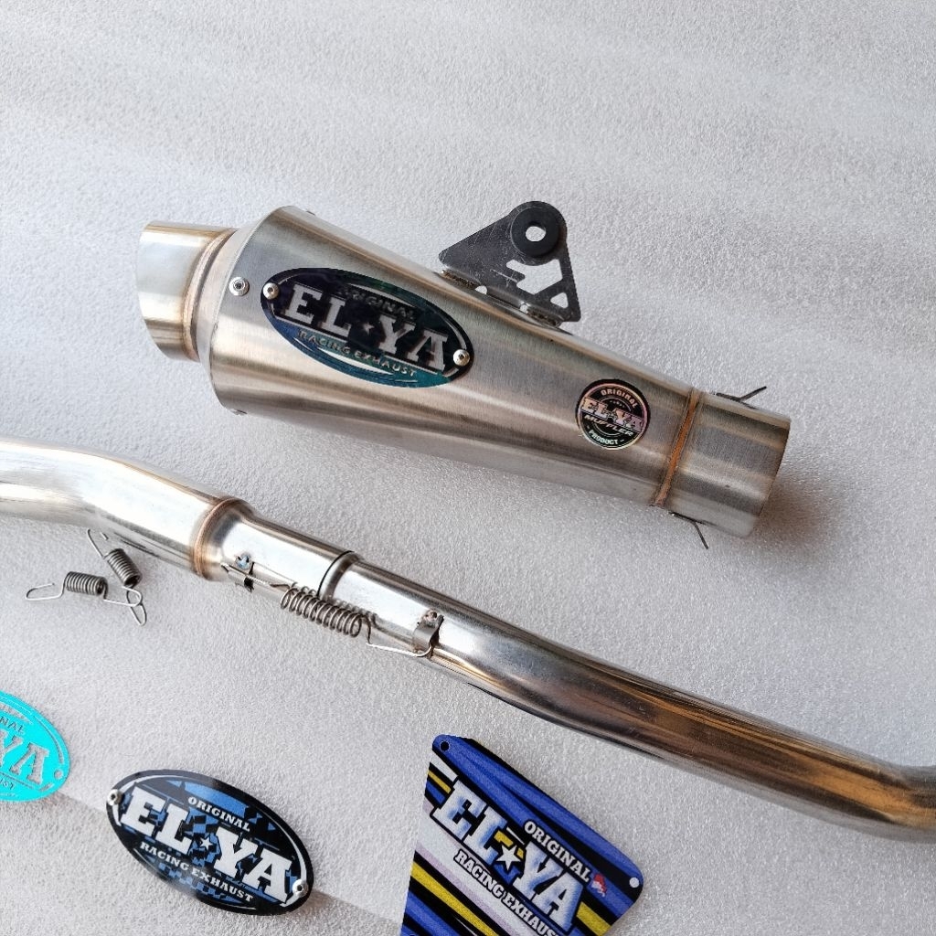 Original exhaust ELYA racing emblem titanium fantera model pnp Shogun ...