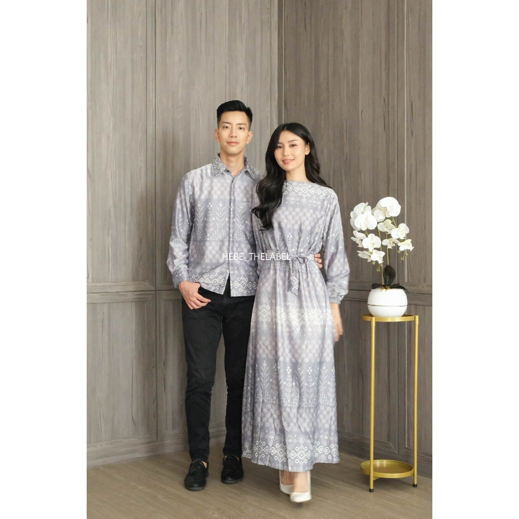 Gaurish Batik GREY-PURPLE Batik Couple Set Available Couple - (Men ...