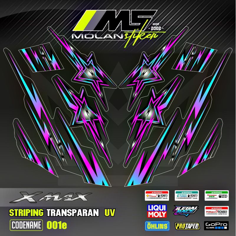 Decal Sticker Striping Variation Transparent Uv Xmax Connected Xmax New ...