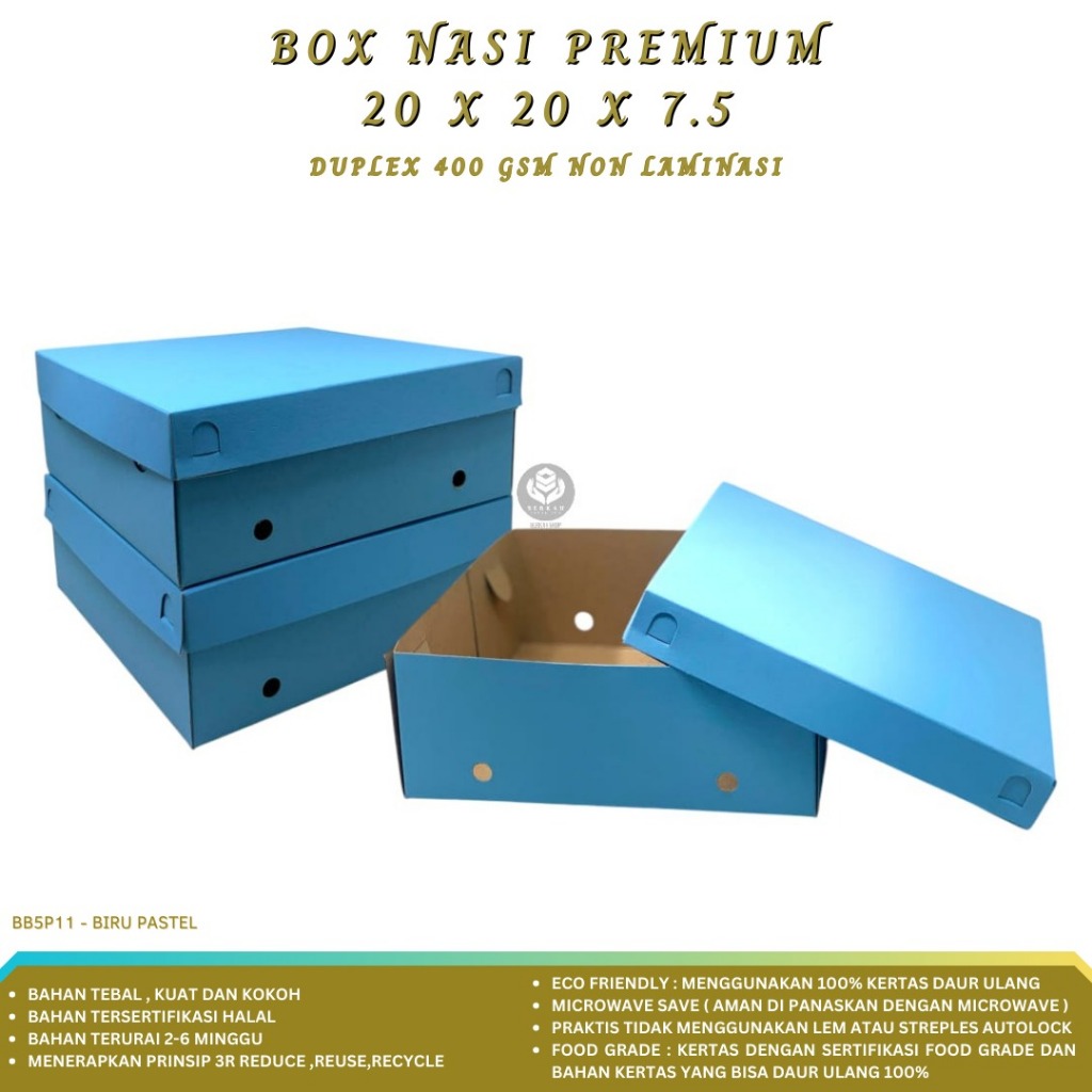Rice Box 20X20 Catering Rice Box 20X20 Premium Box (BB5P11) | Shopee ...