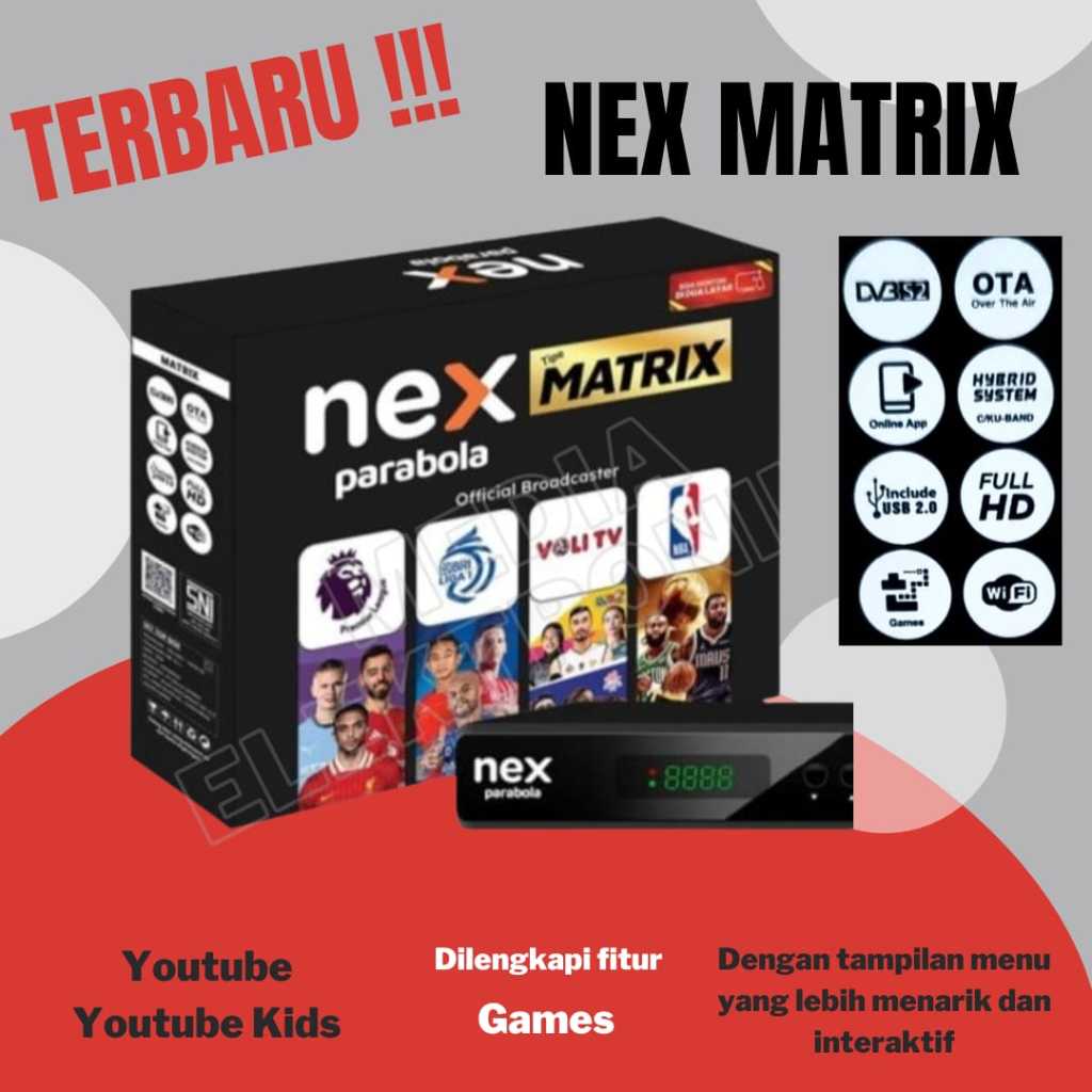 Nex Parabola Matrix Type With GAMES Feature, free broadcast | Shopee ...