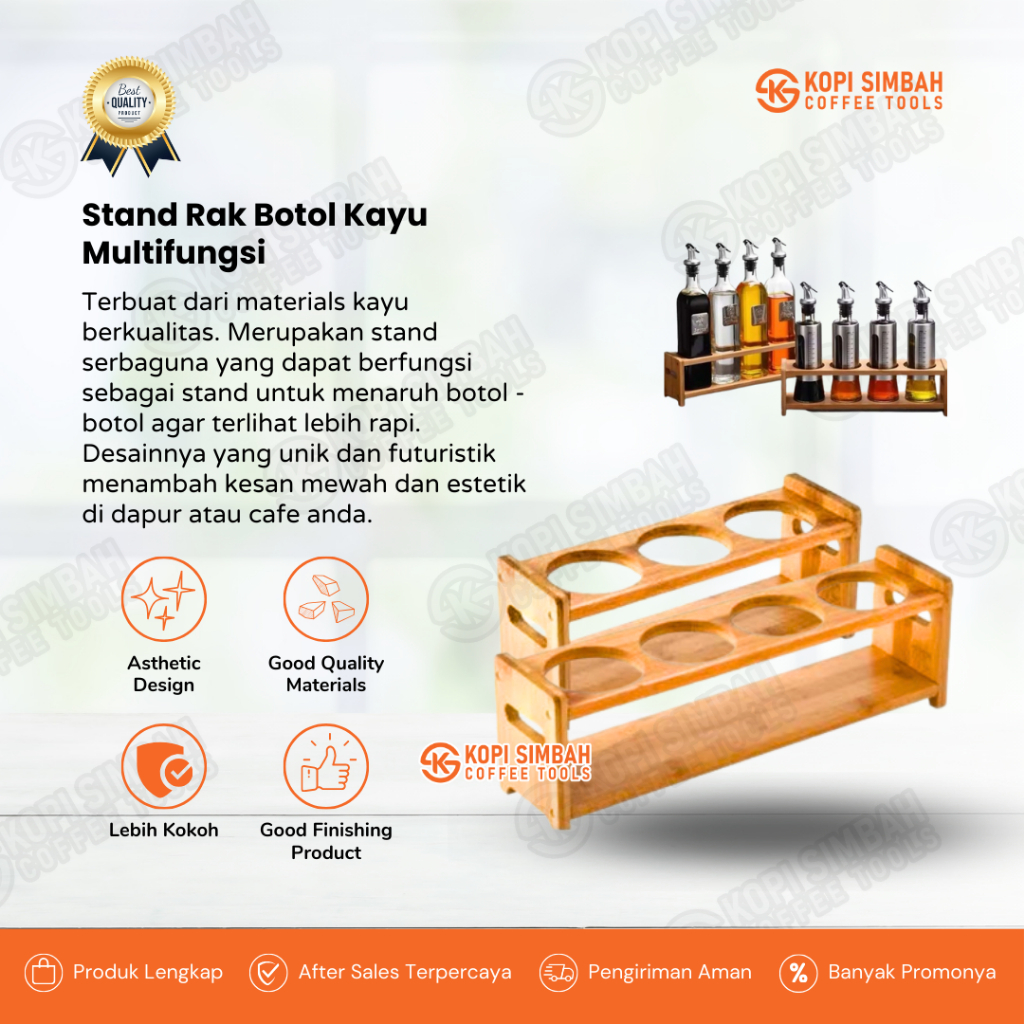Multifunctional Wooden Syrup Bottle Rack Stand, Bottle Holder, Syrup ...