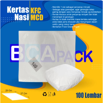 KFC MCD RICE PAPER - BURGER PAPER - KEBAB ANTI OIL @ 100 PCS | Shopee ...