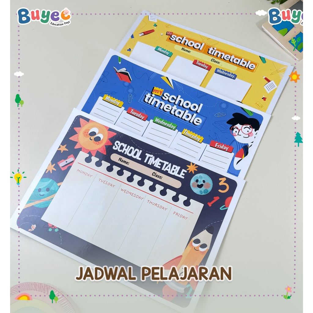 Buyeegift | School Planner School Timetable Wipe and Clean Free Marker ...