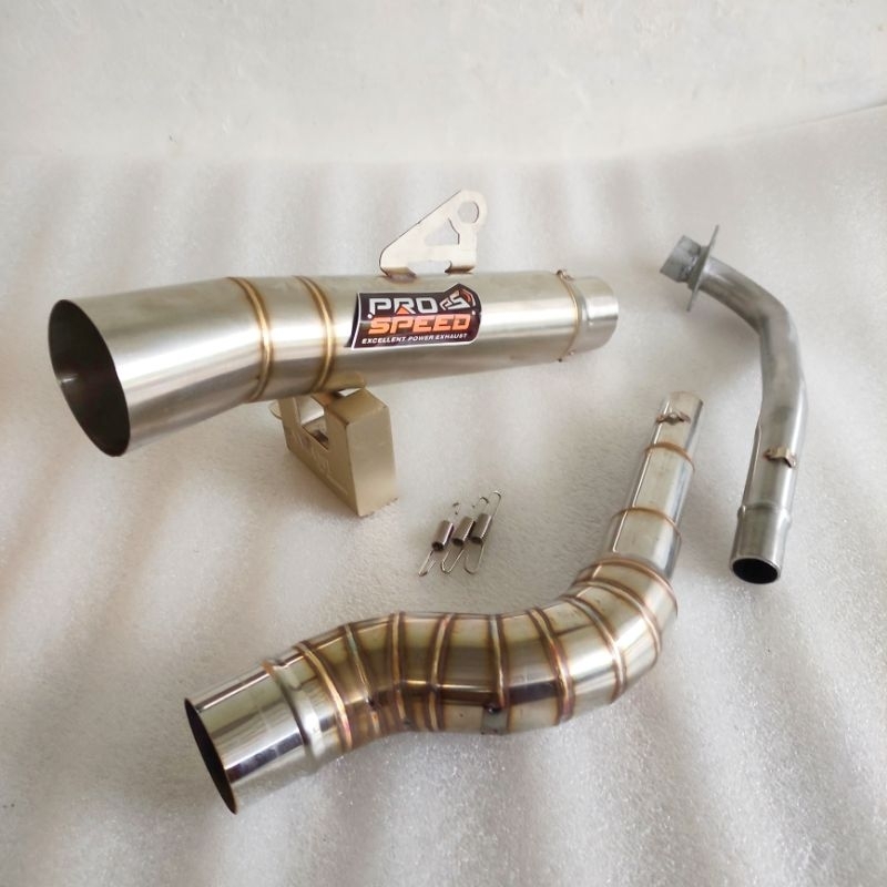 Super open pipe 51mm canister tube type 1set and big elbow for xrm 110 ...