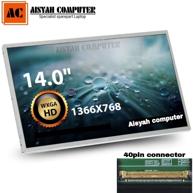 LAYAR Thick / Standard 14 inch Laptop Monitor Screen Model HSD140PHW1 ...