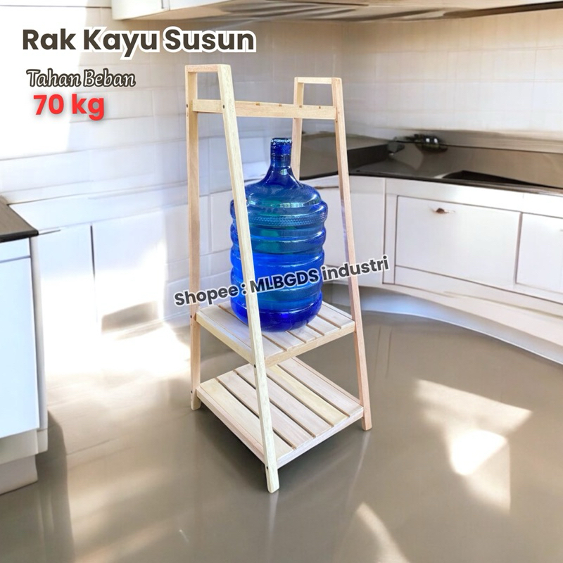 Multipurpose Rack Gallon Rack Stacking Wooden Rack | Shopee Malaysia