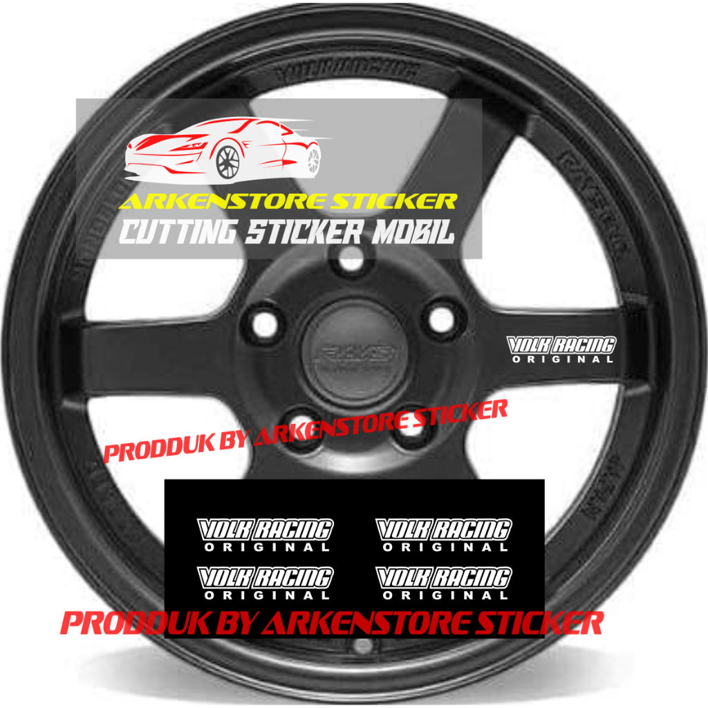 Volk racing sticker, original volk racing rim sticker, car rim sticker ...