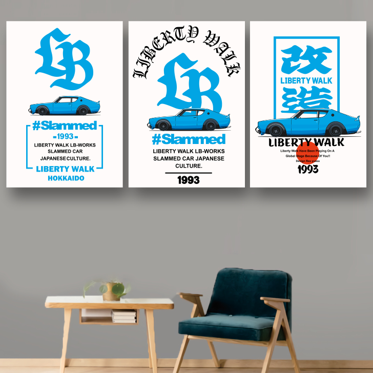 KAYU KARIMAKE GARAGE Aesthetic Casual Wooden Wall Poster JDM LIBERTY ...
