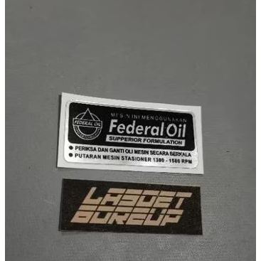 STICKER FEDERAL OIL HOLOGRAM STICKER BAK BLOCK CLUTCH ASTREA STAR PRIMA ...