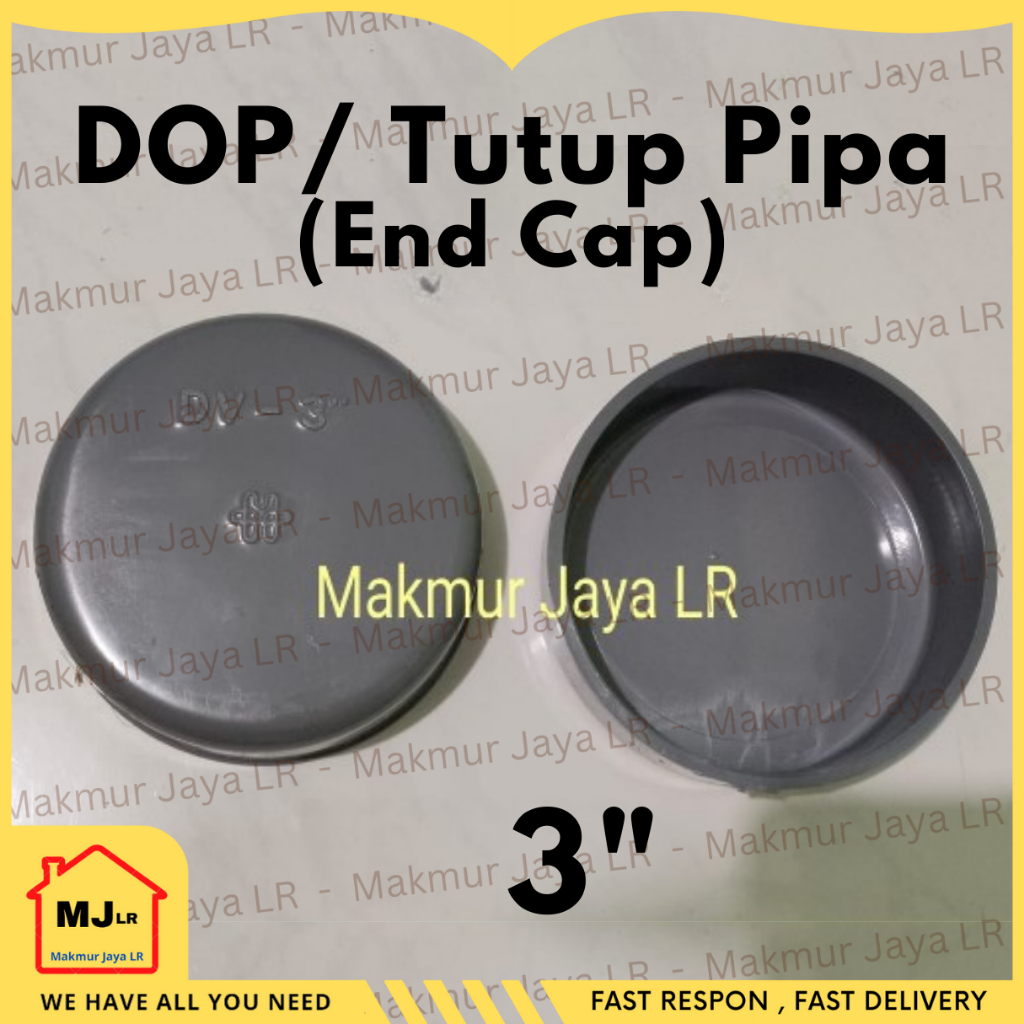DOP 3 inch PVC Pipe Cover 3