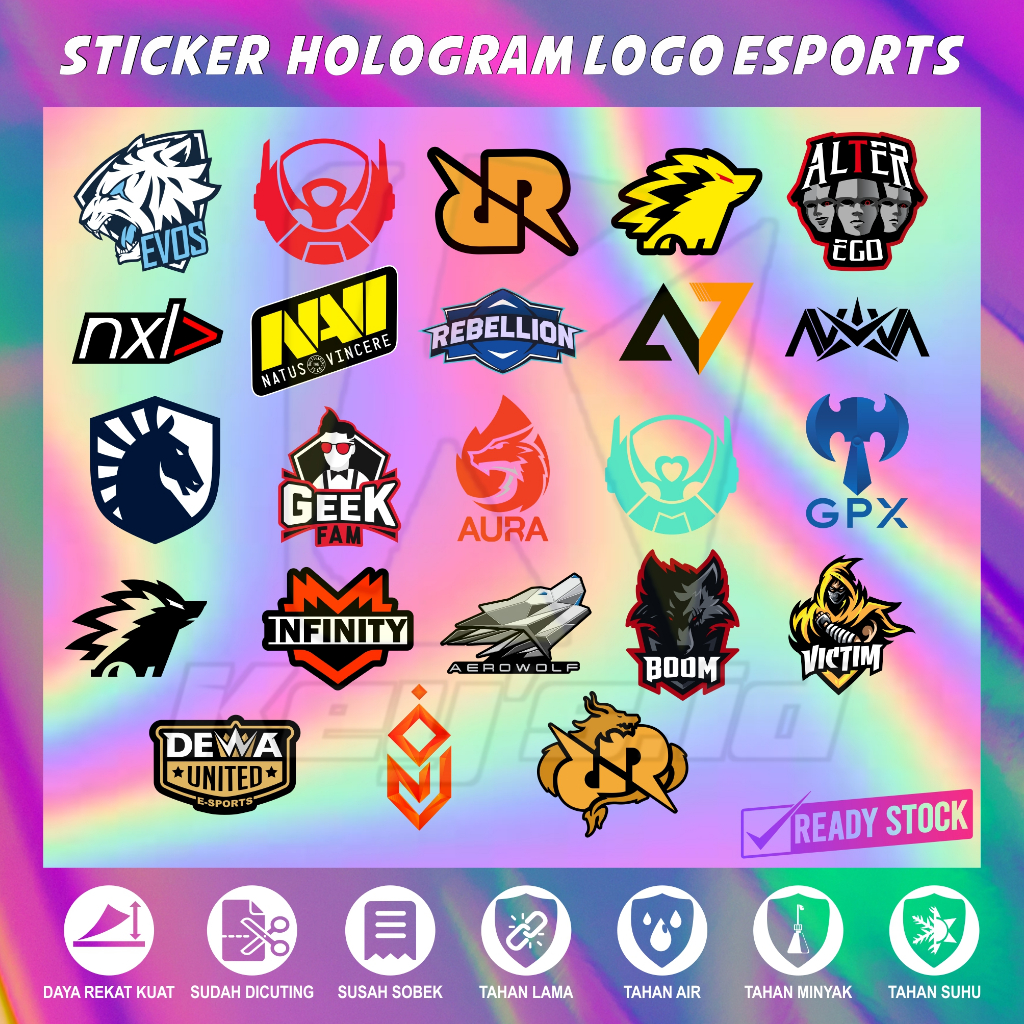 Mpl Esport Hologram Sticker, Mobile legends Squad Team Esport Logo ...