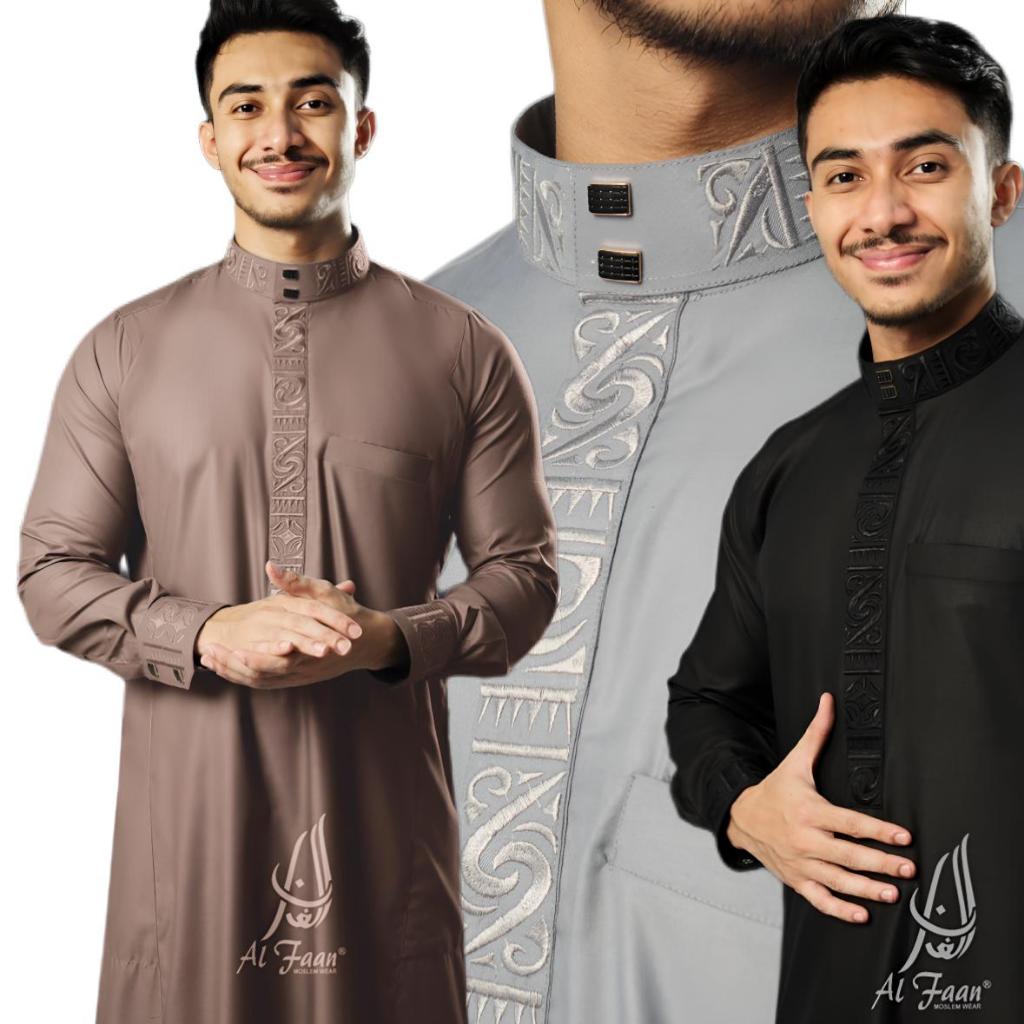 Men's Robes Slimfit Gamis ALFATA Jubbah Latest Model Luxury Men's Robes ...