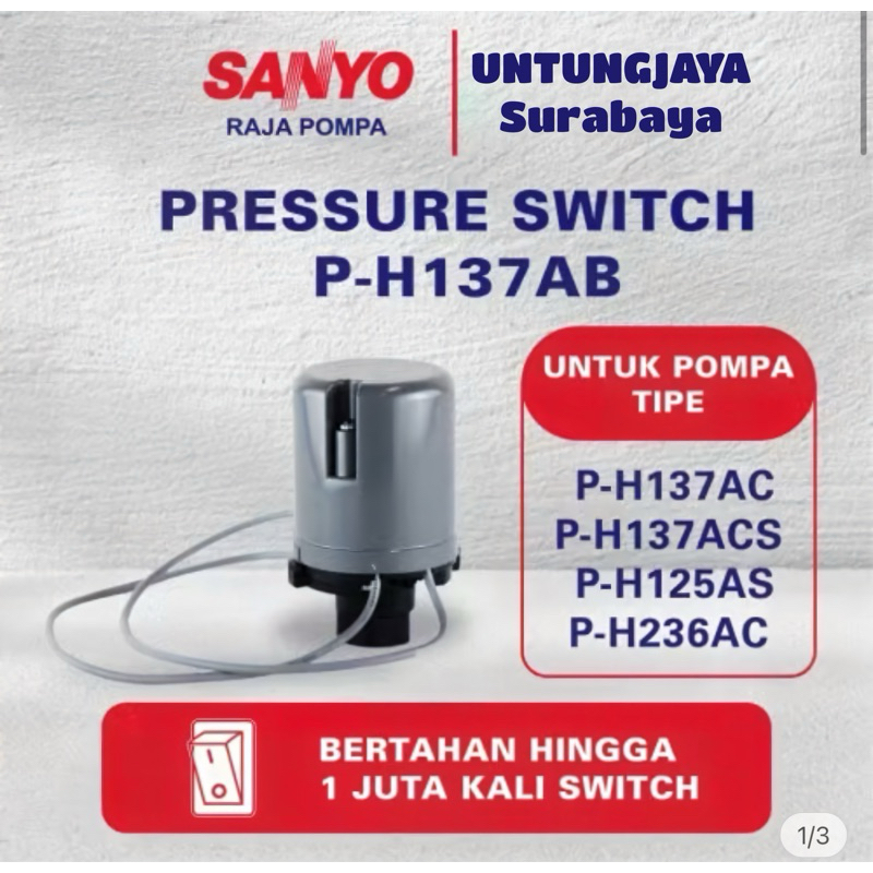 ORIGINAL SANYO PRESSURE SWITCH for PH 125 AS PH 137 AC PH 236 AC ...