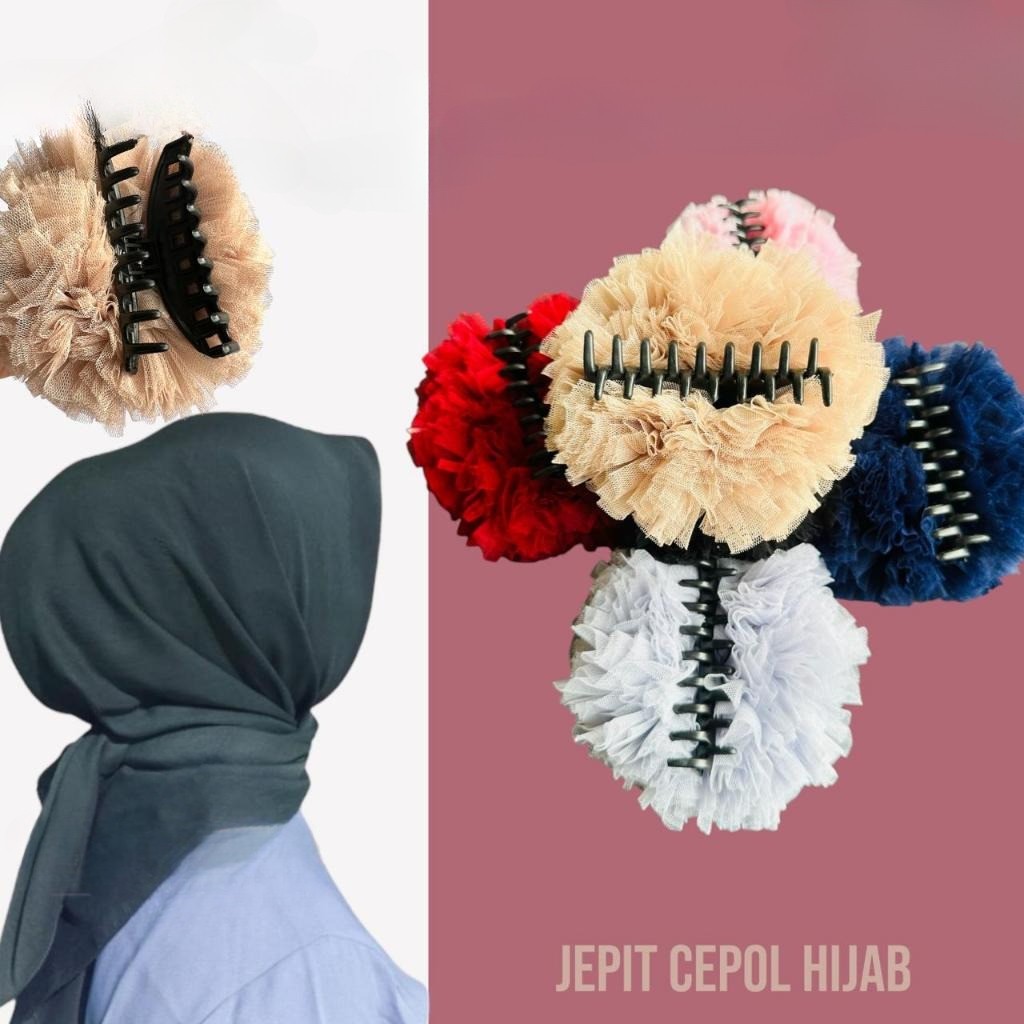 Jepit Tile Cepol Hijab Scrunchie Tile Bervolume Jepit Cepol Hijab Tile ...